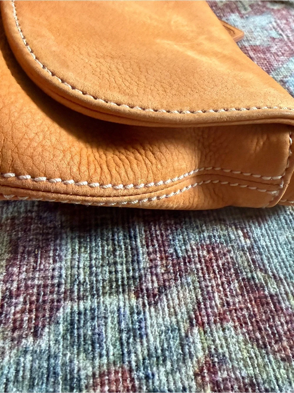 Coach Sonoma Small Flap Bag Pebbled Nubuck Leather Crossbody in Orange May 1996